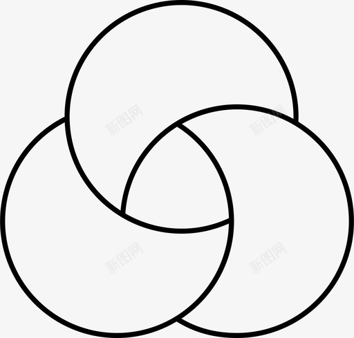 重叠椭圆形链接图标svg_新图网 https://ixintu.com 图形 图表 圆 并集 椭圆形 相互作用 簇 结合 连接 重叠 链接