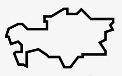 中亚地图哈萨克斯坦亚洲中亚图标高清图片