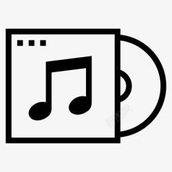 多媒体封面cd相册潮汐脉冲图标高清图片