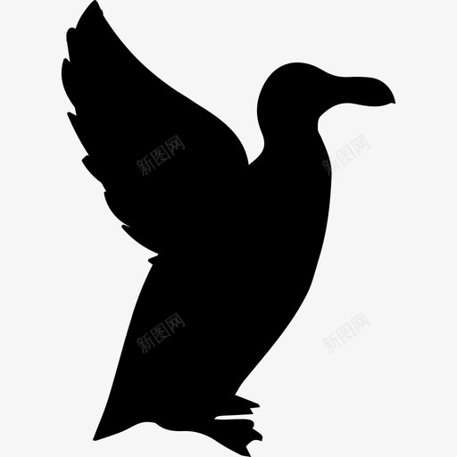 鸟海雀形状动物动物王国图标svg_新图网 https://ixintu.com 动物 动物王国 鸟海雀形状