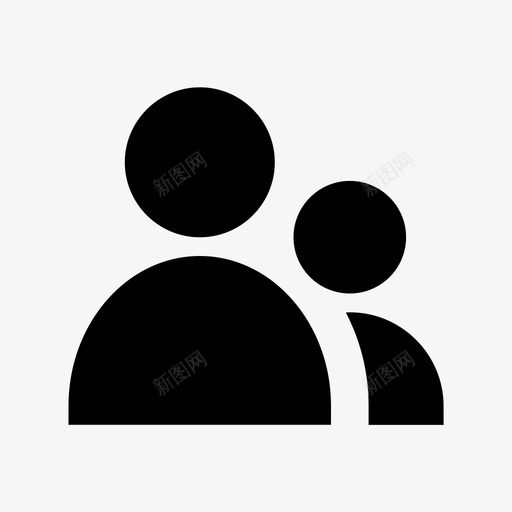 用户客户通信图标svg_新图网 https://ixintu.com 个人资料 商务和办公材料实心图标 客户 用户 社交媒体 网络 讨论 通信