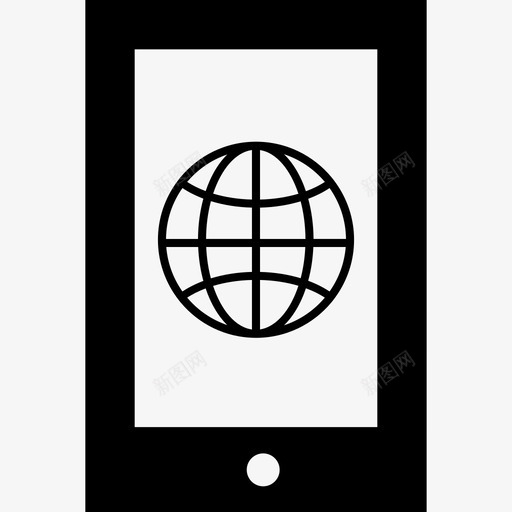 手机屏幕上的地球网格符号工具和器具地球图标svg_新图网 https://ixintu.com 地球图标 工具和器具 手机屏幕上的地球网格符号