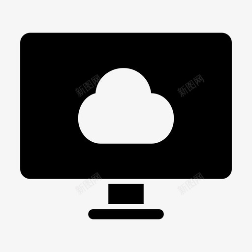 监控云智能电视个人电脑图标svg_新图网 https://ixintu.com lcd显示器 mac pc 个人电脑 云服务 在线 存储 显示计算机 智能电视 监控云 设备