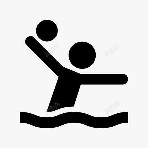 水球奥运会马球运动员图标svg_新图网 https://ixintu.com 体育和运动会材料设计图标 奥运会 水上 水上运动 水球 游泳马球 马球 马球运动员