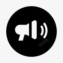 商务政务通知公示公告扩音器流扬声器图标高清图片
