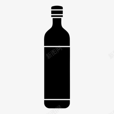 杜松子酒瓶子杜松子酒液体图标图标