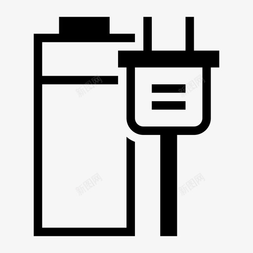 电池线电源线插头图标svg_新图网 https://ixintu.com 充电 分机 插头 电池线 电源线 线路 通用