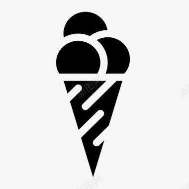 冰激凌蛋卷冰激凌甜品图标图标