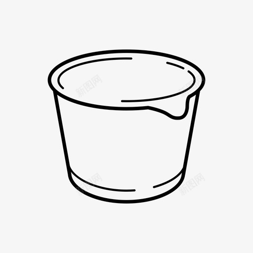 酸奶杯不过塑料的图标svg_新图网 https://ixintu.com 不过 冷的 包装的 均匀的 塑料的 甜点 盒装的 结束的 透明的 酸奶杯