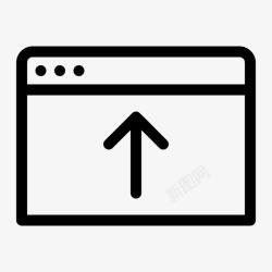 最新浏览器网络浏览器上传向上箭头震动图标高清图片