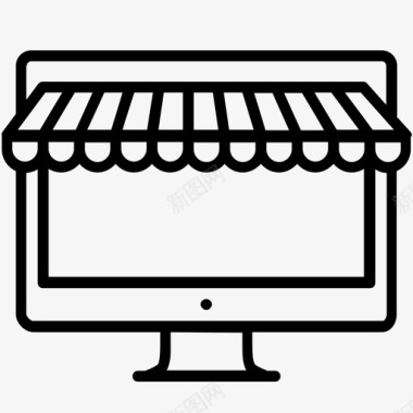 网上商店网上购物电子商务图标图标