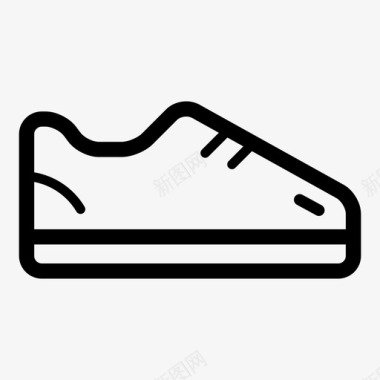 运动鞋服装步行图标图标