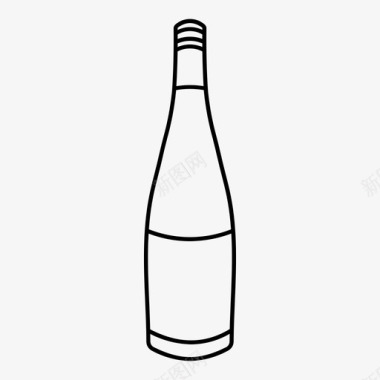 酒瓶葡萄酒包装酒桶图标图标