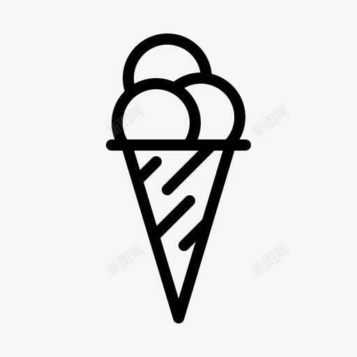 冰淇淋筒香草冰淇淋甜点图标svg_新图网 https://ixintu.com 冰淇淋 冰淇淋筒 冷的 勺子 巴斯金罗宾斯 甜点 美味佳肴 香草冰淇淋