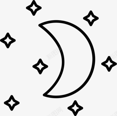 夜晚地球月亮图标图标