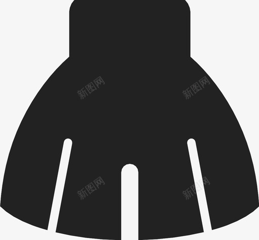 裙子女孩服装图标svg_新图网 https://ixintu.com 喇叭形 女孩 女性 底部 时尚 服装 服装和服装 裙子