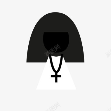 修女天主教徒图标图标