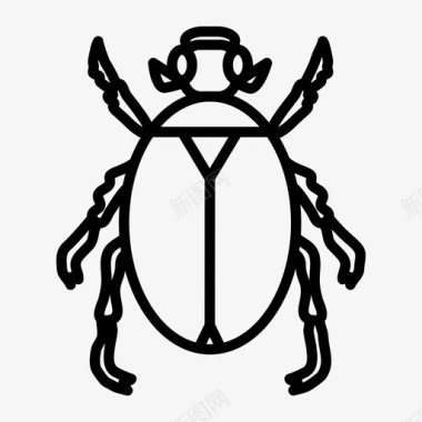 金龟子甲虫臭虫图标图标