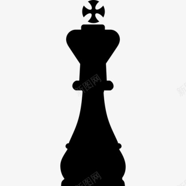 国王象棋棋子形状形状宇宙图标图标
