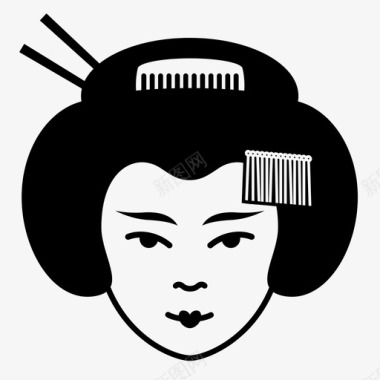 艺妓女日本图标图标