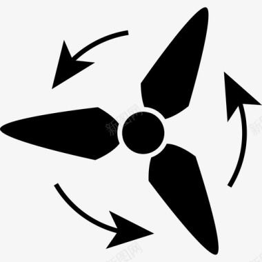 旋转风扇的生态发电机工具工具和用具生态主义图标图标