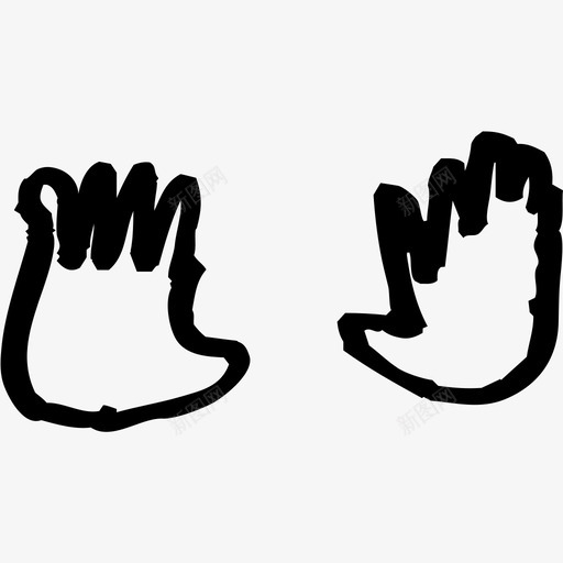 手印手掌小孩图标svg_新图网 https://ixintu.com 孩子 孩子的动画图标 小孩 手 手印 手掌 拳头 握把 鳍