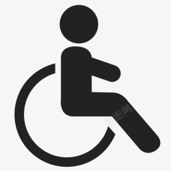 推轮椅的人残疾技能尊重图标高清图片