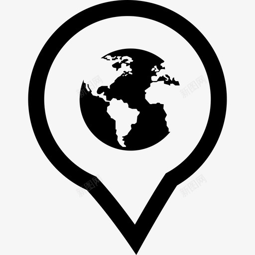 占位符界面地球图标中的地球符号svg_新图网 https://ixintu.com 占位符 地球图标中的地球符号 界面