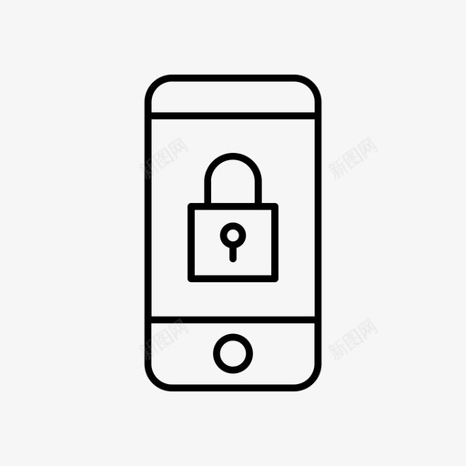 手机锁定应用程序按键图标svg_新图网 https://ixintu.com 安全 屏幕 应用程序 手机状态概述 手机锁定 按键 智能手机