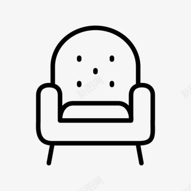 扶手椅靠垫家具图标图标