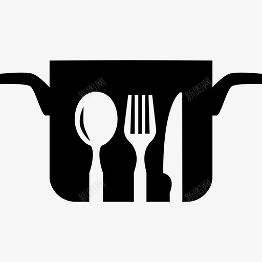 锅和餐具套装工具和用具厨房图标svg_新图网 https://ixintu.com 厨房 工具和用具 锅和餐具套装