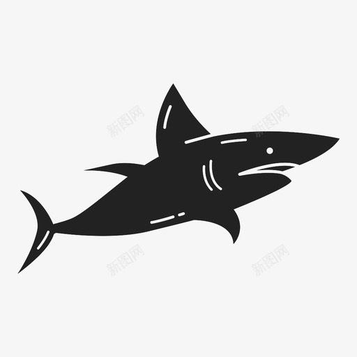 鲨鱼海海洋图标svg_新图网 https://ixintu.com 不 出售 危险 大胆 持有 海 海洋 海洋生物 鱼 鲨鱼 黄金