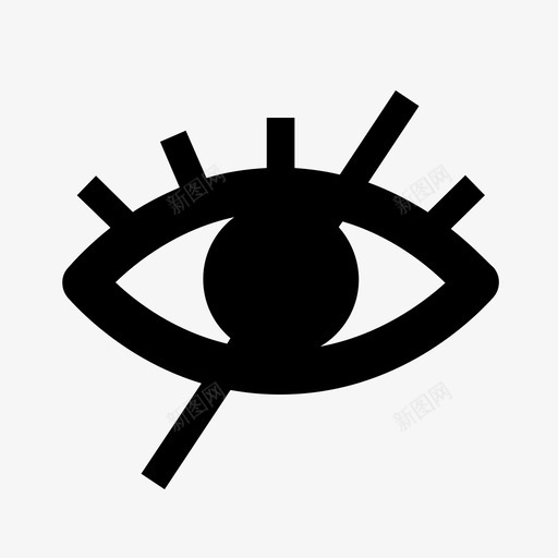 不可见对视可见透明图标svg_新图网 https://ixintu.com 不可见 对视可见 消失 看到问题 眼睛动作 透明 隐藏 隐藏的眼睛