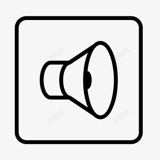 扩音器扬声器展示件图标svg_新图网 https://ixintu.com 圆形方形网络图标 展示件 扩音器 扬声器 材料 电子 话筒 音量 音频 项目