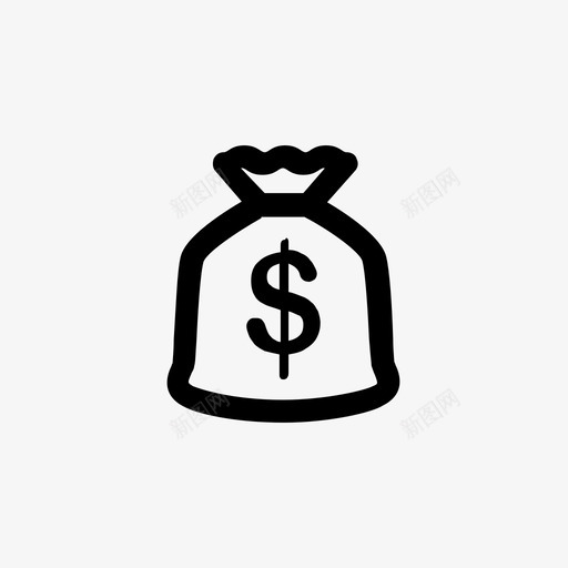 money bag图标svg_新图网 https://ixintu.com money bag