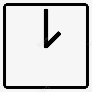 方形时间设置时间日期时钟面图标图标