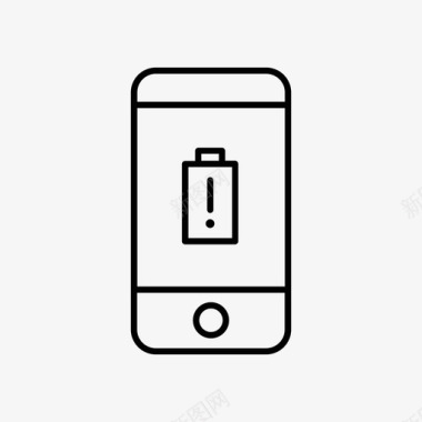 电池电量不足手机状态概述图标图标