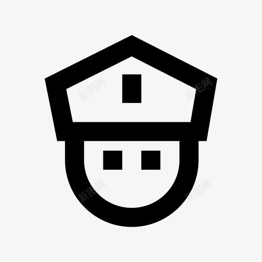 警察头像犯罪和安全材料线图标svg_新图网 https://ixintu.com 犯罪和安全材料线图标 警察头像