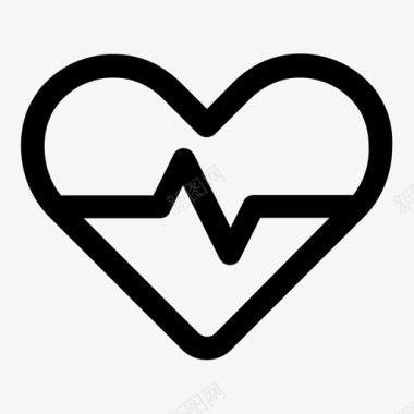 心脏脉搏脉动图标图标