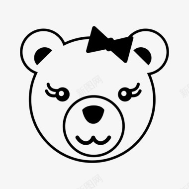 微笑熊的情感图标图标