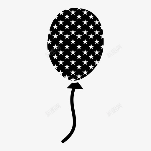 气球升空星星图标svg_新图网 https://ixintu.com 7月4日 升空 庆祝 彩旗 星星 气球 派对 独立日 球体 生日