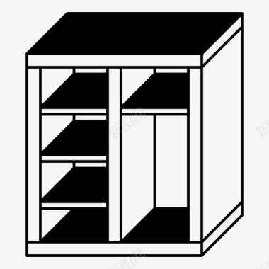 橱柜储藏室架子图标图标