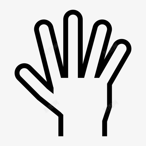 手手指五图标svg_新图网 https://ixintu.com 五 人类 使用 嗨 手 手势 手指 抓 挥手