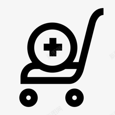 添加商品跟踪购物电子商务图标图标