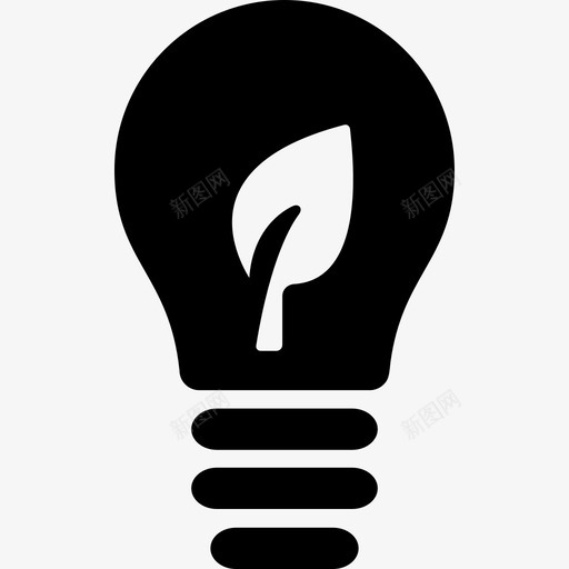 生态灯泡符号工具和用具商业包装图标svg_新图网 https://ixintu.com 商业包装 工具和用具 生态灯泡符号
