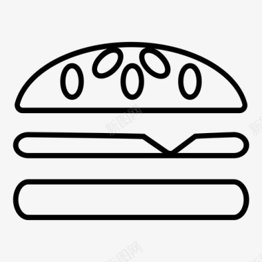 汉堡包小吃单子图标图标