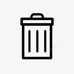 扔纸篓垃圾桶删除文件图标高清图片