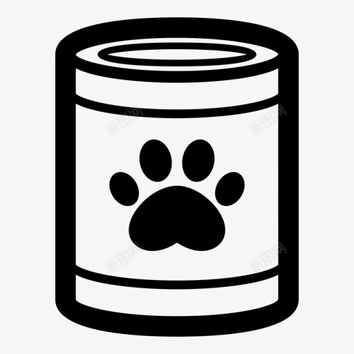 宠物食品罐头猫图标svg_新图网 https://ixintu.com 宠物 宠物食品 狗 猫 罐头 食物