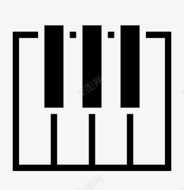 钢琴键音乐家键盘图标图标