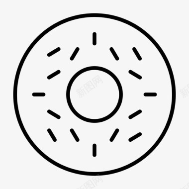 甜甜圈百吉饼圆圈图标图标